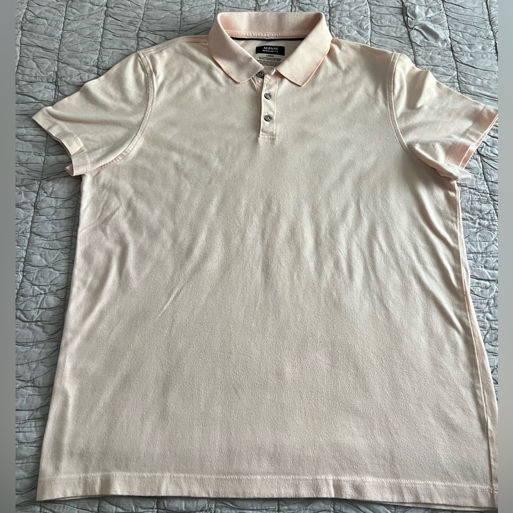 Light peach colored Alfani polo shirt